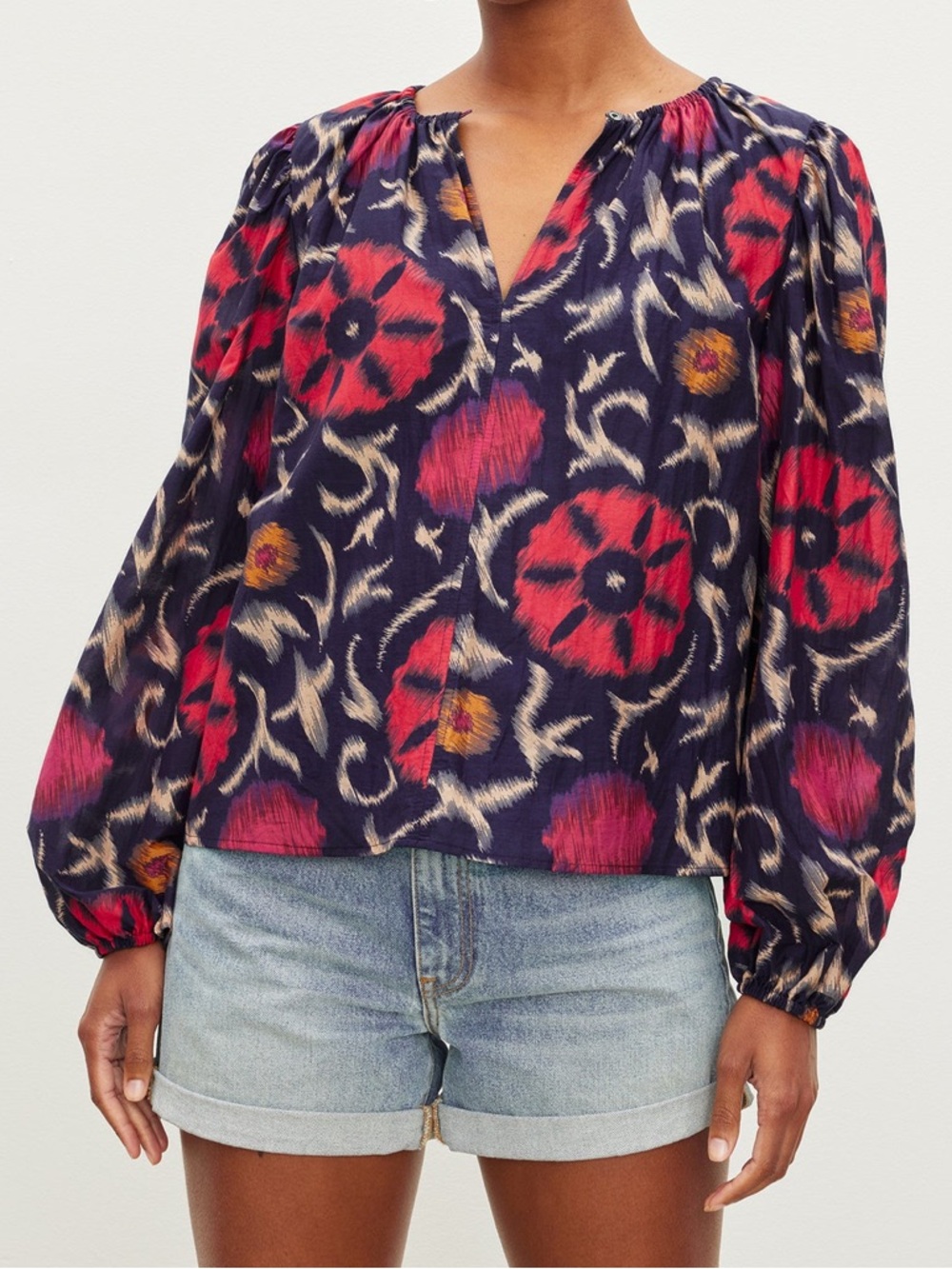 Fraser Silk / Cotton Printed Top